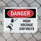 Signmission High Voltage 240 Volts Danger Sign, Plastic, 10in W x 7in L, 2PK OS-2PACK-DS-P-710-L-2198 - alternate 7